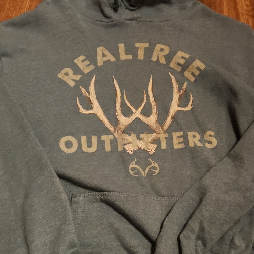 Realtree Gray Hoodie with Tan Logo
